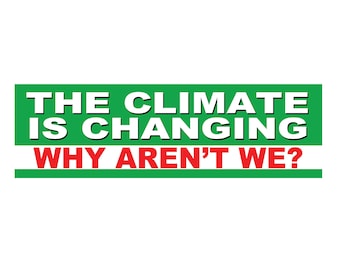 Bumpersticker klimaatverandering: autosticker milieuactivist