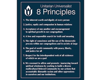 Unitarian Universalist Principles Wall Art: 7 or 8 Principle Versions