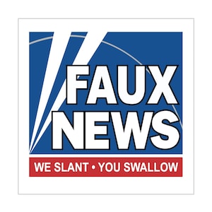 Faux News Sticker: Funny Political Bumper Sticker