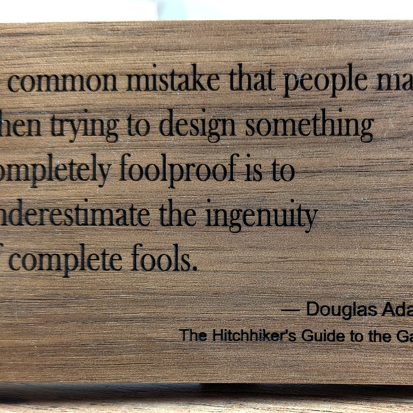 Douglas Adams Quote - Etsy