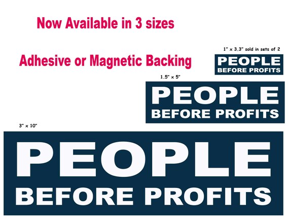 People Before Profit - 25 Stickers Pack 2.25 X 1.25 Inches - Anti Capitalist