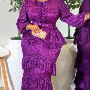 Charming Purple Formal Plus-size Evening Dress