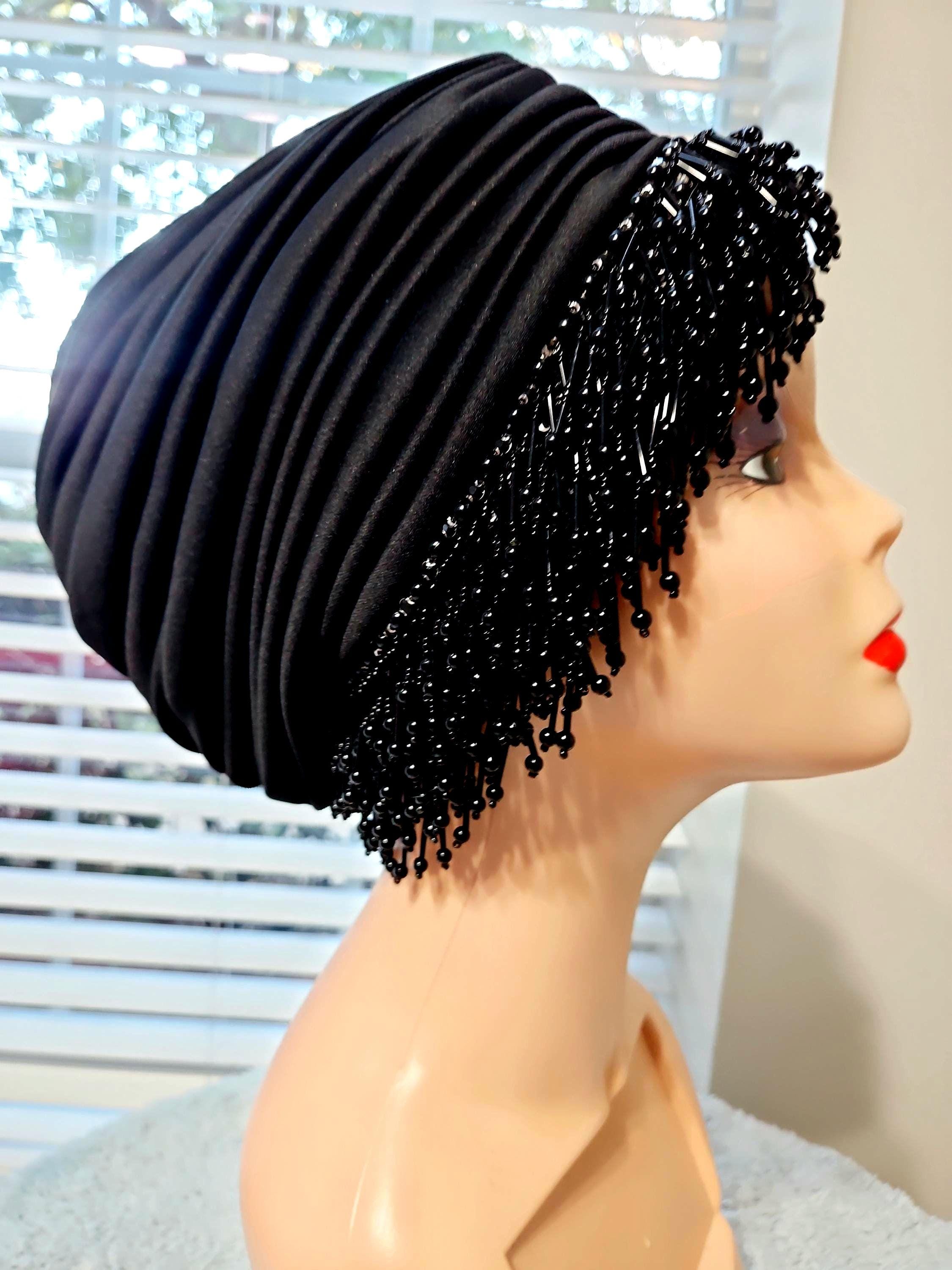 Elegant Black Beaded Turban

REASONABLE OFFERS ACCEPTED Beaded Turban - Etsy main image 4