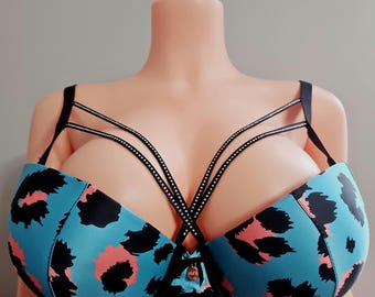 Beautiful Bombshell Double Padded Turquoise Blue Bra 40D (90DD)