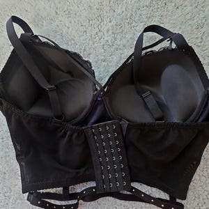 Bellissimo reggiseno a fascia blu con doppia imbottitura Bombshell 38DD (85E) immagine 4