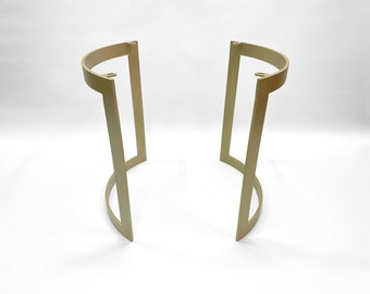 Pieds de table à manger - structure en métal - pieds de table demi-ronds | ETB07