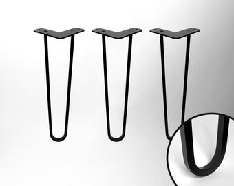 3er Set Hairpinlegs Quadrat - Vierkant, Tischbeine Industrie Hairpin