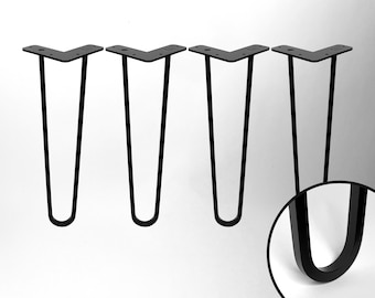 Juego de 4 patas de horquilla cuadradas - patas de mesa cuadradas con horquillas