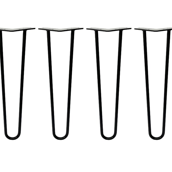 4x Hairpin Legs Klassisch (12mm) - Haarnadel Tischbeine - Metall Möbel Füße | HPL02