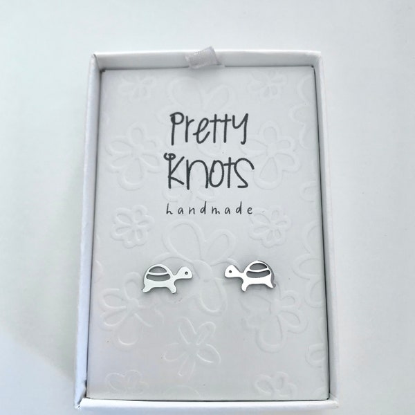 In gift box | Stainless steel stud earrings | Tortoise jewellery | Pet earrings | Tortoise gift | Tortoise fan gift idea | Tortoise mothers