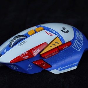 RX-78-2 GUNDAM Edition Custom Painted  Logitech G502 HERO Wired Optical Gaming Mouse with Rgb Lighting - Custom Gaming Mouse - Custom Name