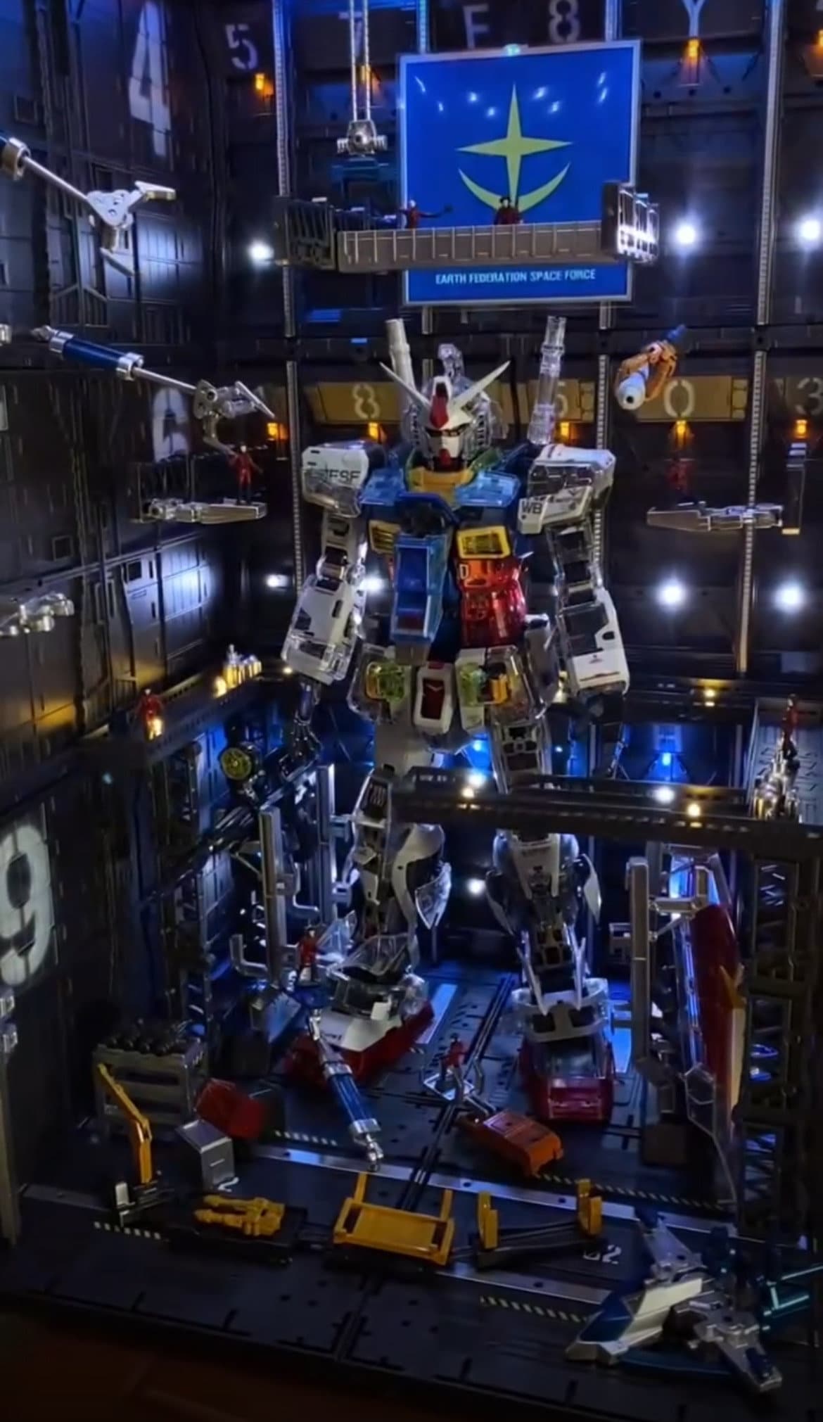 Gundam Hanger Diorama Set Painted & Build in US - Etsy