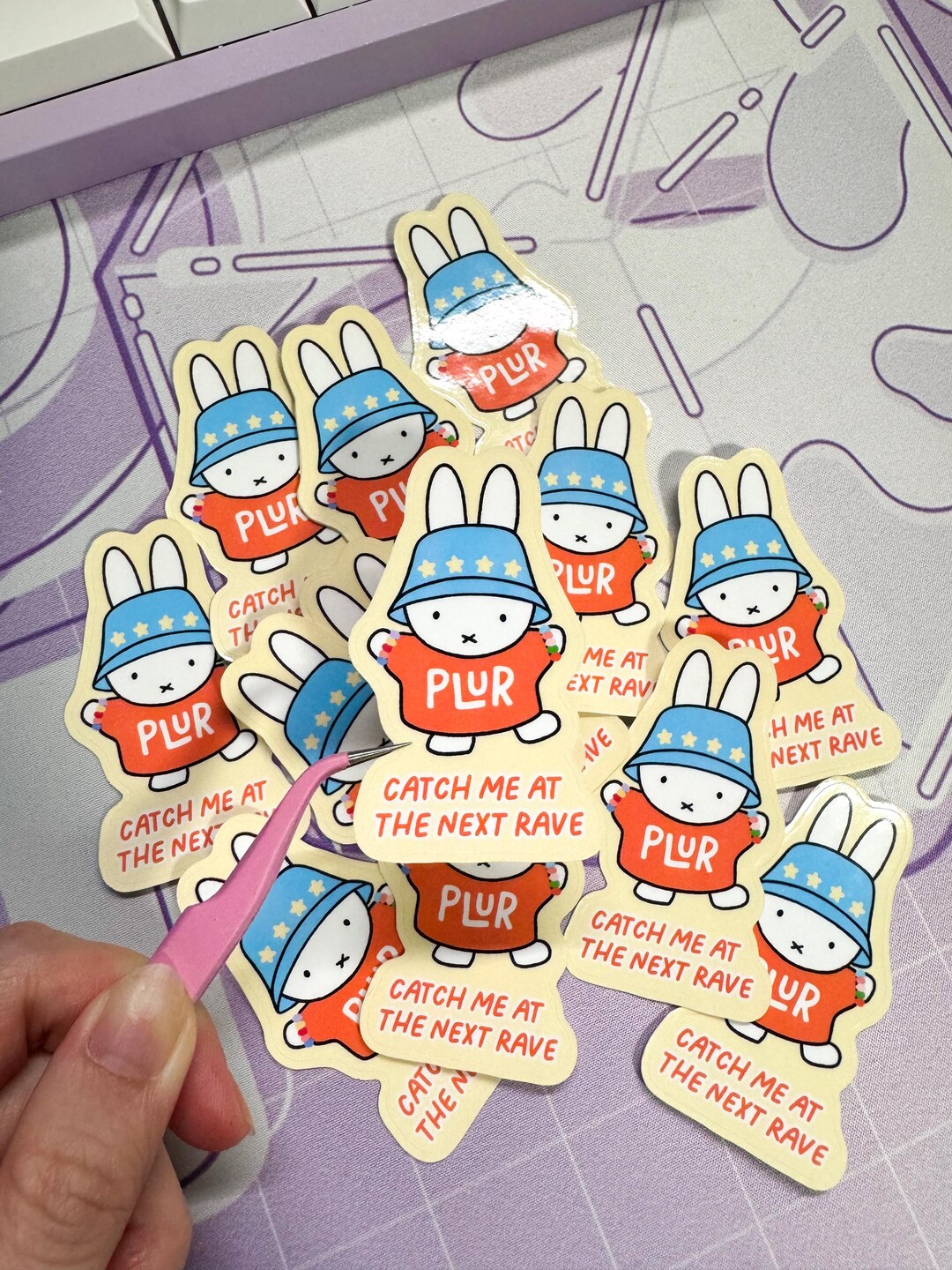 Baby Rave Sticker Rave Bunny - Waterproof Sticker | Waterproof Stickers, Water Bottle ...