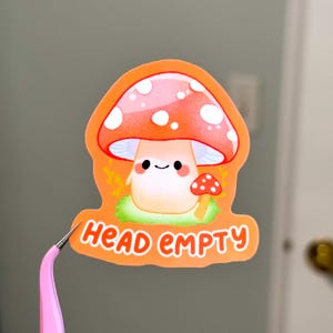 Hoofd lege paddestoel: waterdichte sticker | Waterdichte stickers, waterflesstickers, laptopstickers, stickerstickers