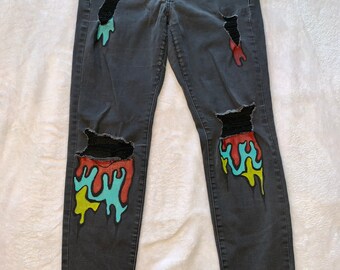 Painted jeans