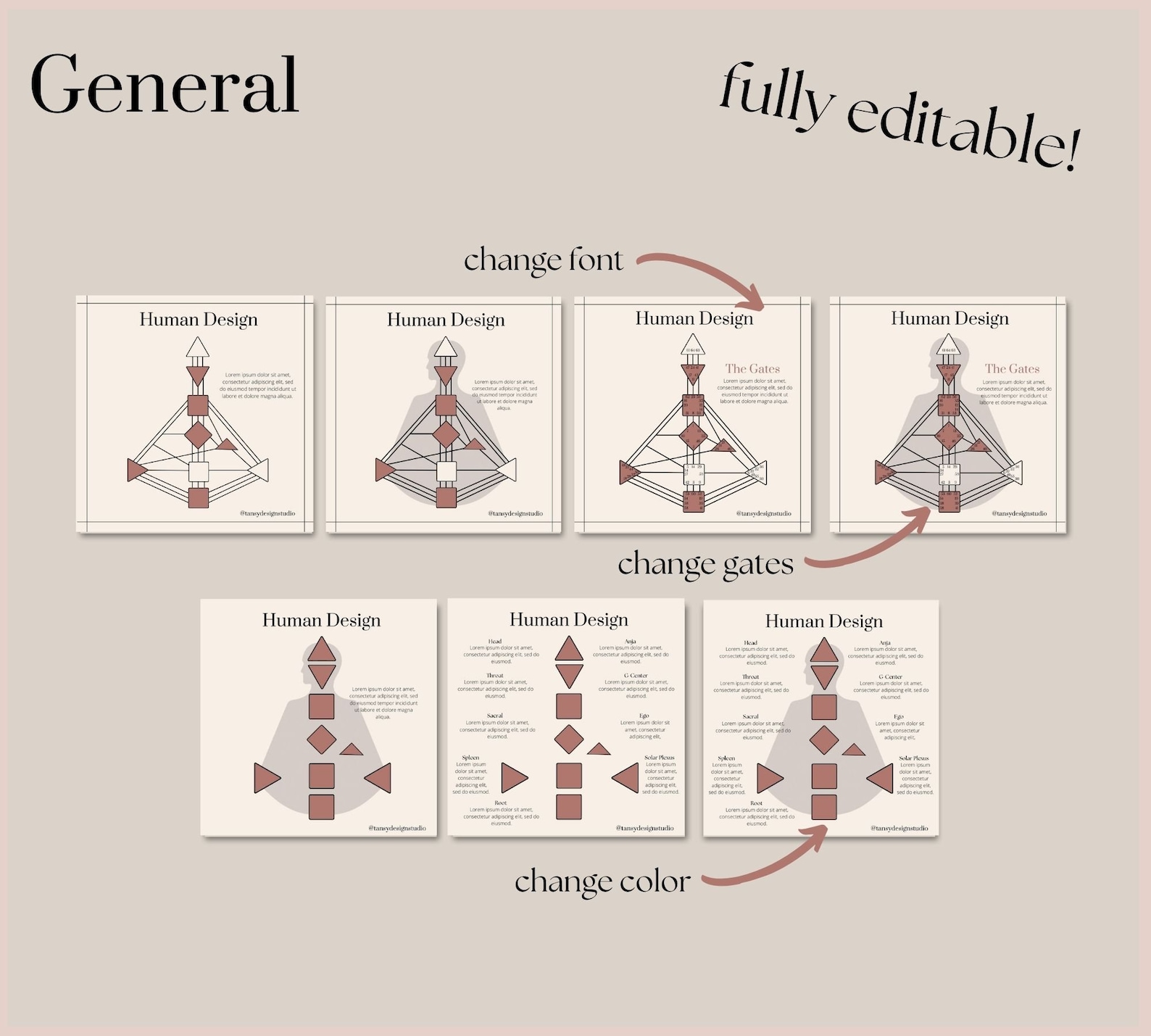 Human Design Digital Canva Social Media Instagram Templates - Etsy