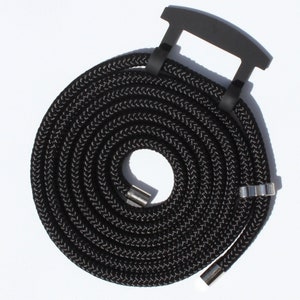 Verwisselbaar snoer | Verwisselbare riem Dubbele zwarte mobiele telefoonketting voor configuratie, mobiele telefoonsnoer, verwijderbare mobiele telefoonriem voor mobiele telefoonhoesjes iPhone & Samsung