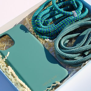 Geschenkset, Geschenkbox, Ocean-Handykette/NECKLACE CASE mit abnehmbarem Handyband/ Hülle iPhone 16 Pro Max, iPhone 14, Samsung S24 Ultra
