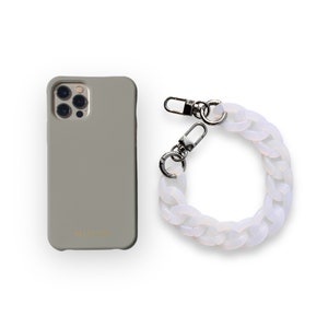 VELLY VAY Cold Stone Case 2-in-1 met afneembare en verwisselbare ketting Arctic | Mobiele telefoonketting voor iPhone 16, iPhone 13, iPhone 16e, Samsung S25 Ultra