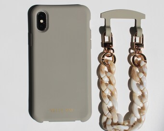 VELLY VAY Cold Stone Case 2 in 1 mit abnehmbarer Wechselkette Dubai | Handykette für iPhone 14 Pro Max, iPhone 12, Samsung S23 Ultra, S20 FE