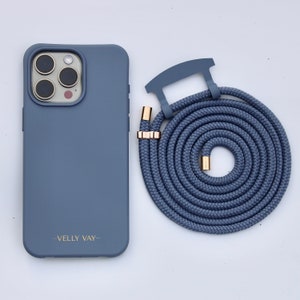 VELLY VAY Steel Blue CASE 2 in 1 mit abnehmbarer Handykette Air, Handyband, iPhone 12 Pro , iPhone 15 Pro, iPhone 14 Pro Max, iPhone 11 Pro Bild 2