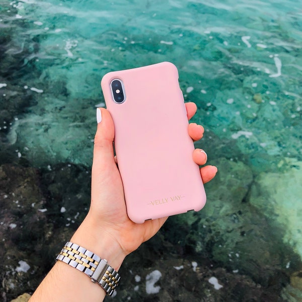 Single mobile phone case Powder Pink, Handycase | Compatible with any cell phone chain from VELLY VAY | for Samsung S10, iPhone 12 mini, iPhone 14 Pro