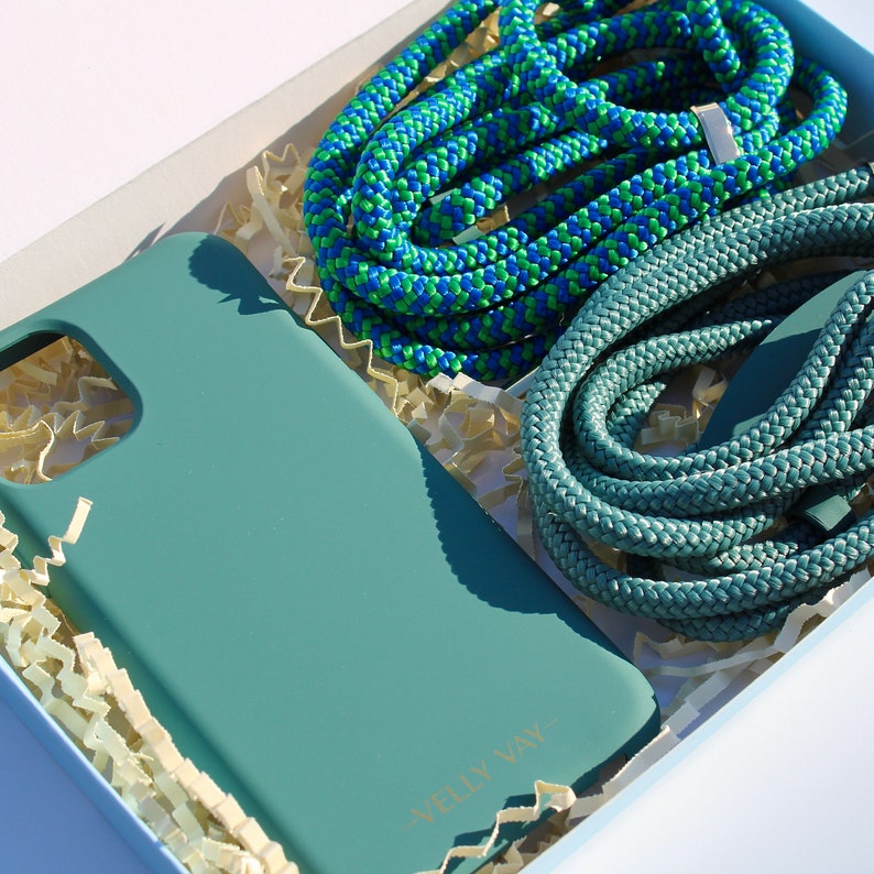 VELLY VAY Ocean CASE 2 en 1 avec dragonne amovible pour téléphone portable Bleu Bahamas Chaîne de téléphone portable pour iPhone 14, iPhone 15, iPhone 11 Pro Max, Samsung S10 image 6