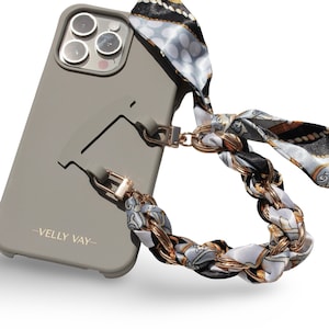 Étui 2 en 1 VELLY VAY Cold Stone avec chaîne Milan amovible | Chaîne pour iPhone 16e, iPhone 13 Pro, Samsung S22, Samsung S25 Ultra