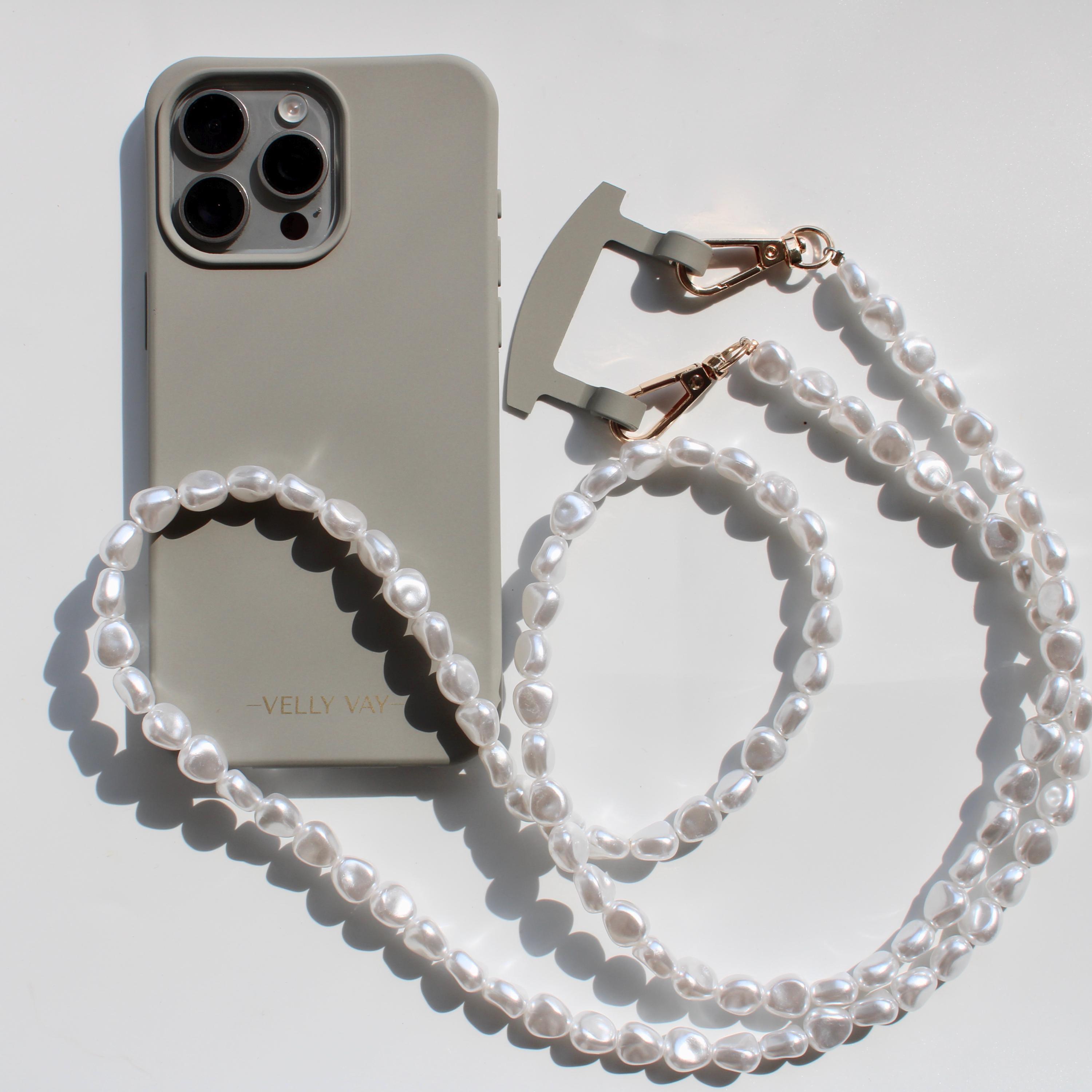 IMOSHION SH00076142 Con Cordino Con Bracciale | Perle 2.0 CUSTODIA CON CORDINO per iPhone 16 Pro, Trasparente