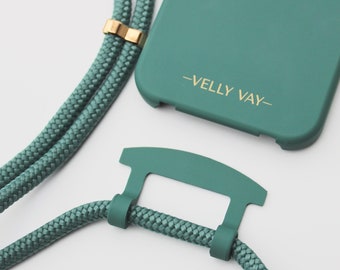 VELLY VAY Ocean Case 2 in 1 mit abnehmbarem Handyband Beach Petrol | Handykette für iPhone 15 Pro, iPhone 14, iPhone 11 Pro, Samsung S10