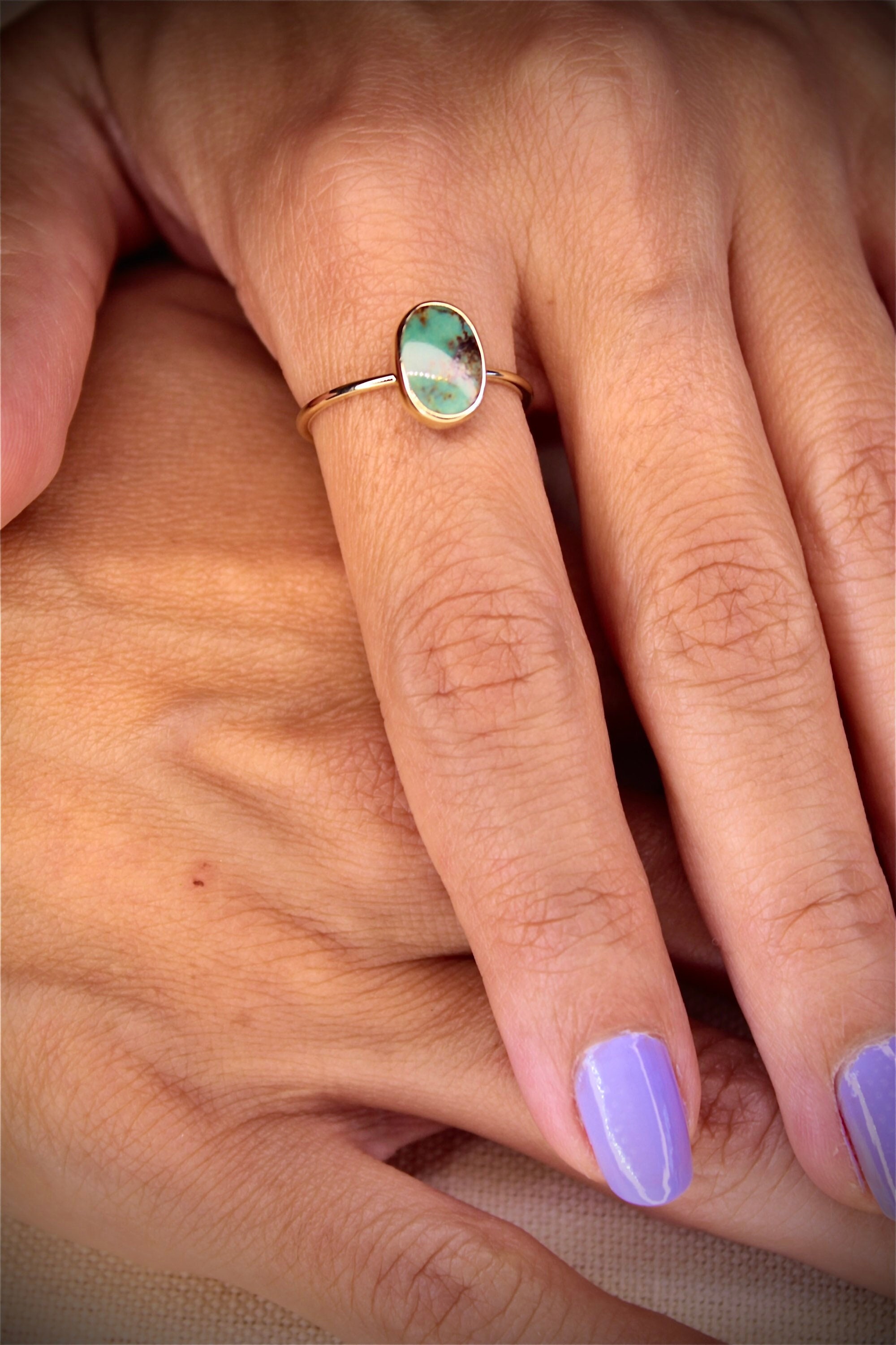 Dainty on sale turquoise ring