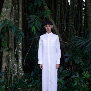 Eucalyptus long shirt dress - small