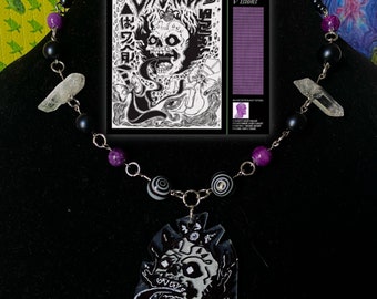 Grimes Visions album cover crystal necklace