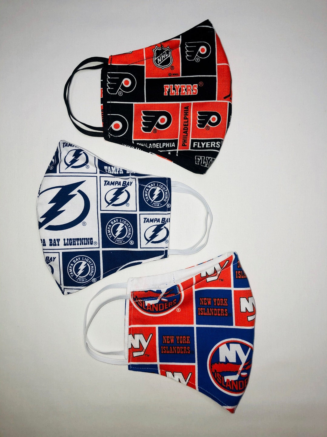 NHL Face Masks Tampa Bay Lightning New York Islanders Etsy