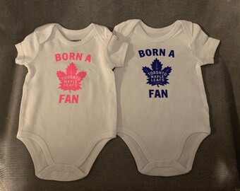 Born A Leafs Fan• Toronto Maple Leafs Onesies • Baby Onesies