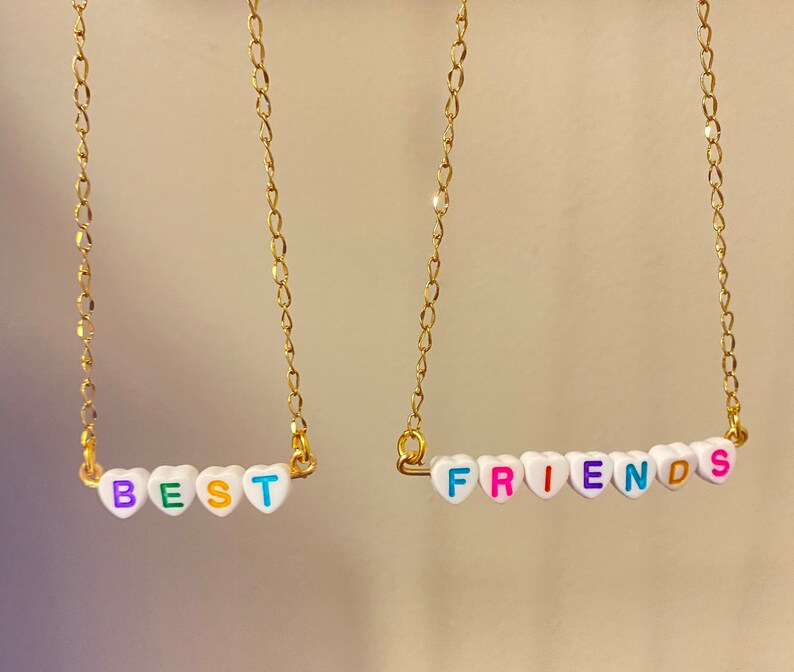 Beaded Necklace Easter BFF Gift Ideas Best Friend Gifts Gifts For Her Mothers day Best Friends Necklace Valentines day