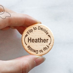 Personalized Decision Flip Coin, Custom Fun Coin, Parents Decision Making Coin, Christmas Gift, Baby Shower Gift, Couples Diaper Flip Coin