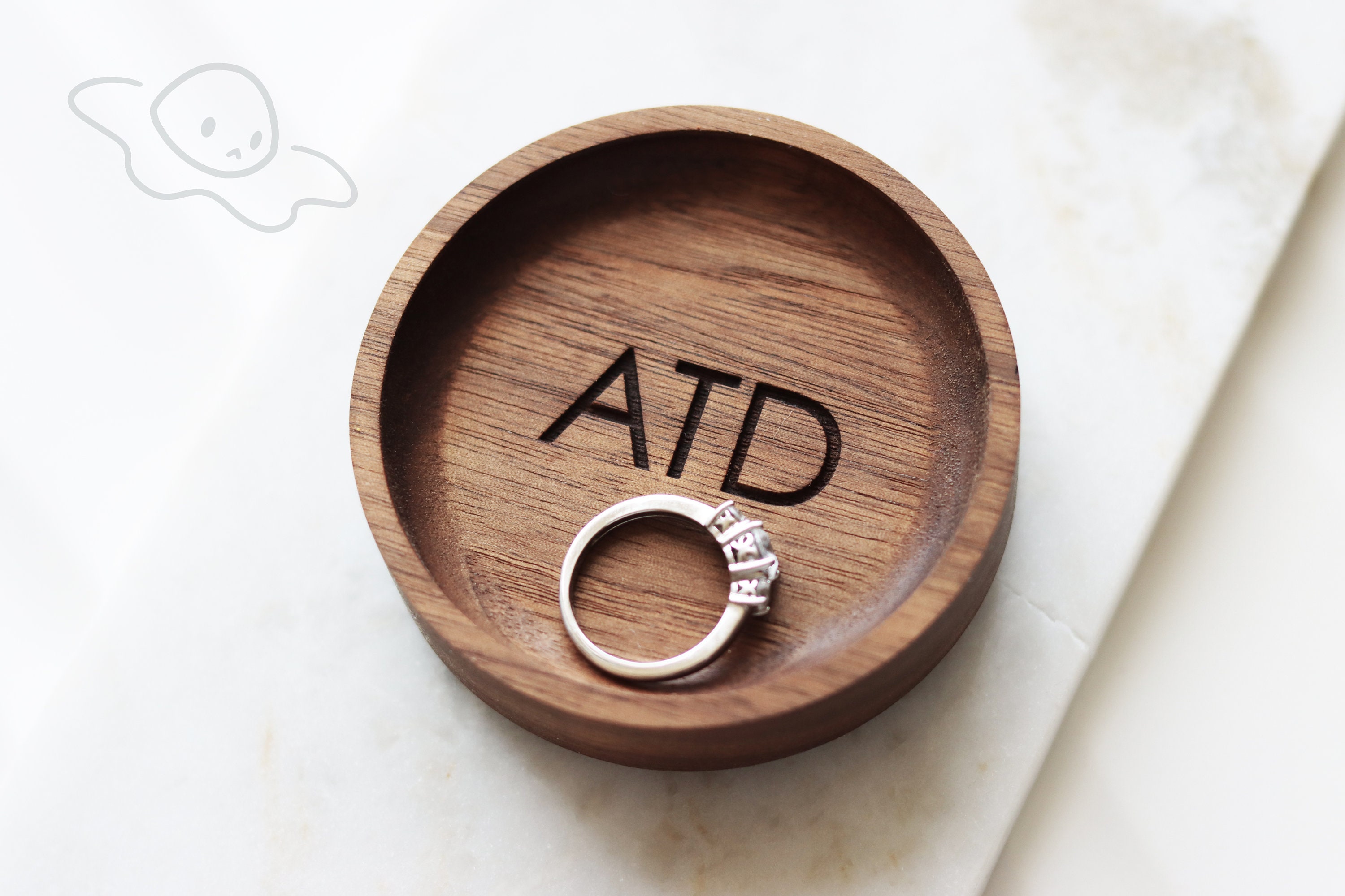 Custom Dinner Rings Personalized Monogram Ring Dish/custom Jewelry Dish/wedding Ring Dish ...