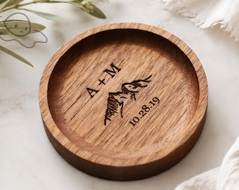 Mountain Ring Dish, Engagement Gift, Personalized Wedding Dish, 5th Anniversary Gift, Custom Keepsake, Gift for Her, 5th Anniversary Gift