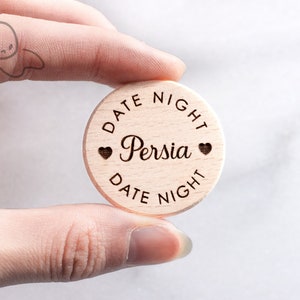 Personalized Decision Flip Coin, Custom Fun Coin, Decision Making Coin, Christmas Gift, Date Night Gift, Couples Flip Coin, Gift for Her