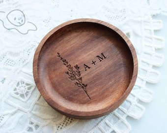 Floral Ring Dish/Ring Holder/Engagement Ring Dish/Custom Wedding Ring Dish/5th Anniversary Gift for Her/Gift for Her/Mens Ring Dish