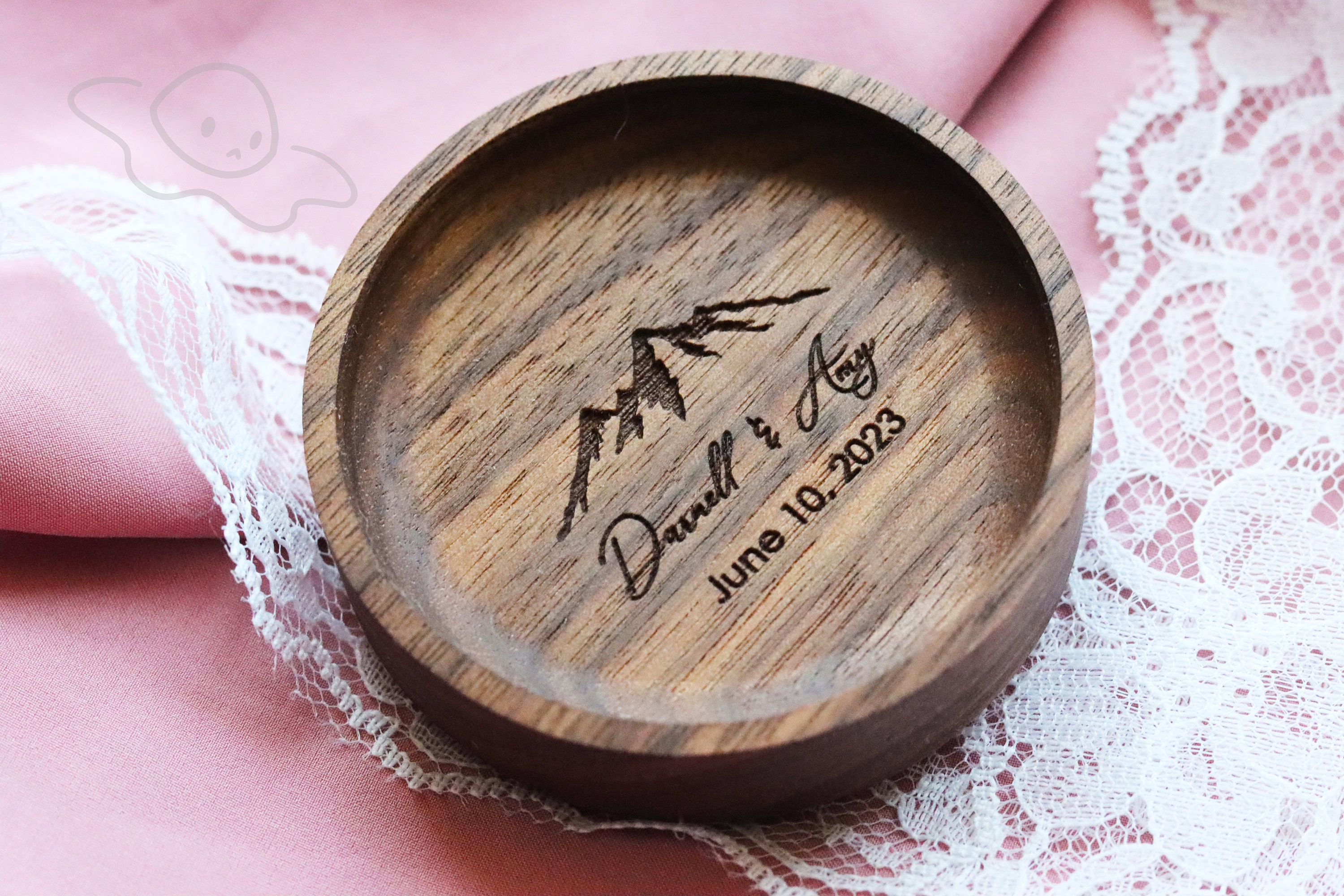 Personalized Mountain Ring Dish/ Engagement Ring Dish/ Custom Wedding ...