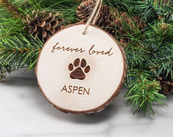 Personalized Pet Christmas Ornament/Dog Cat Memorial Gift/Pet Gift/Holiday Custom Pet Ornament/Forever Loved Ornament/Xmas Gift/Holiday Gift