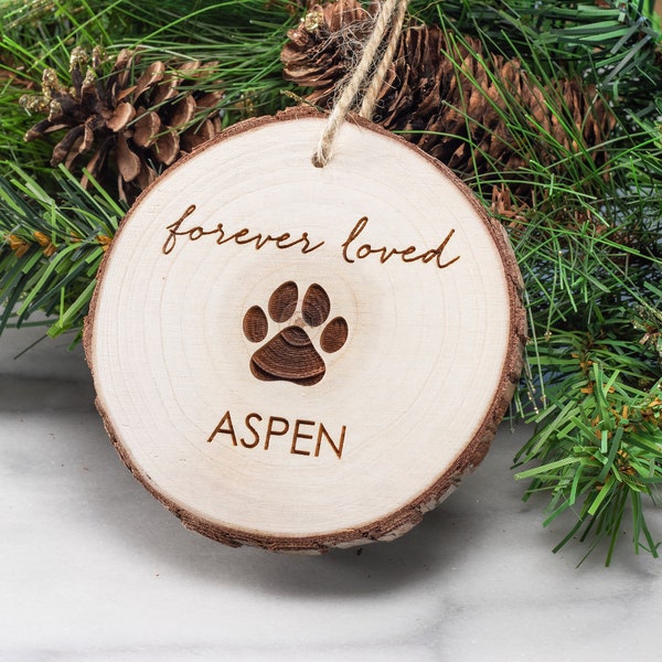Personalized Pet Christmas Ornament/Dog Cat Memorial Gift/Pet Gift/Holiday Custom Pet Ornament/Forever Loved Ornament/Xmas Gift/Holiday Gift