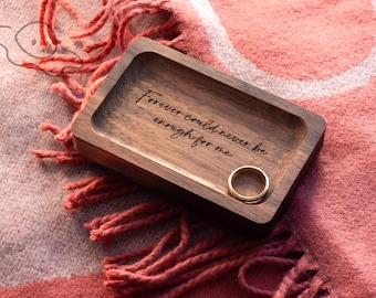 Rectangle Wood Tray/Engraved Wedding Gift/Bedside Catchall Tray/Husband Birthday Gift/5th Anniversary Gift/Father of the Bride Groom Gift