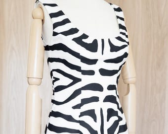 Mid 90s - Early 2000s Plein Sud Zebra Print Dress