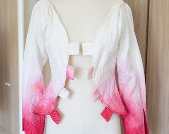 Early 2000s Yves Saint Laurent Rive Gauche Embossed Ombre Bolero