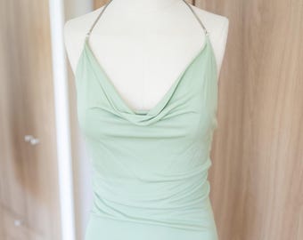 NWT S/S 2000s Gucci Tom Ford Era Pistachio Chain Halter