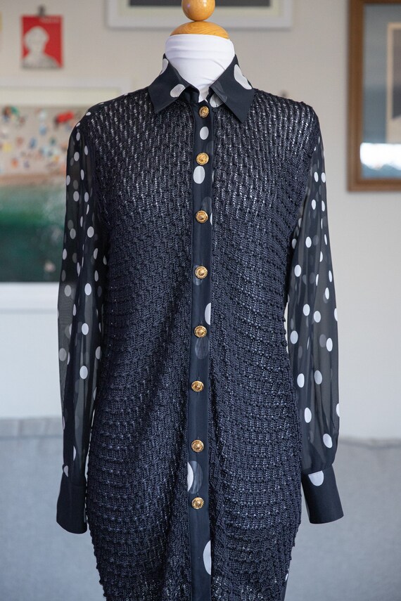 Vintage polka dot cardigan top