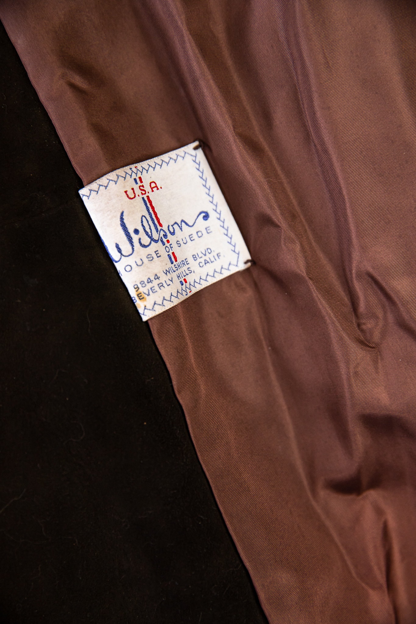 1970s Wilson House of Suede Beverly Hills Brown Suede Coat With Fur